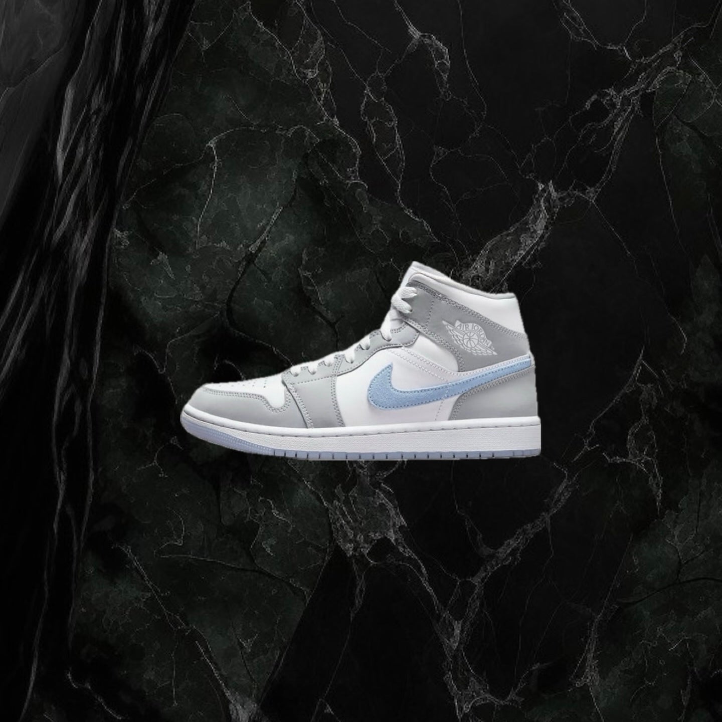 (WMNS) Air Jordan 1 Mid 'Wolf Grey Aluminum'
