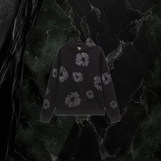 Denim Tears Cotton Wreath Hoodie ‘Black Monochrome’