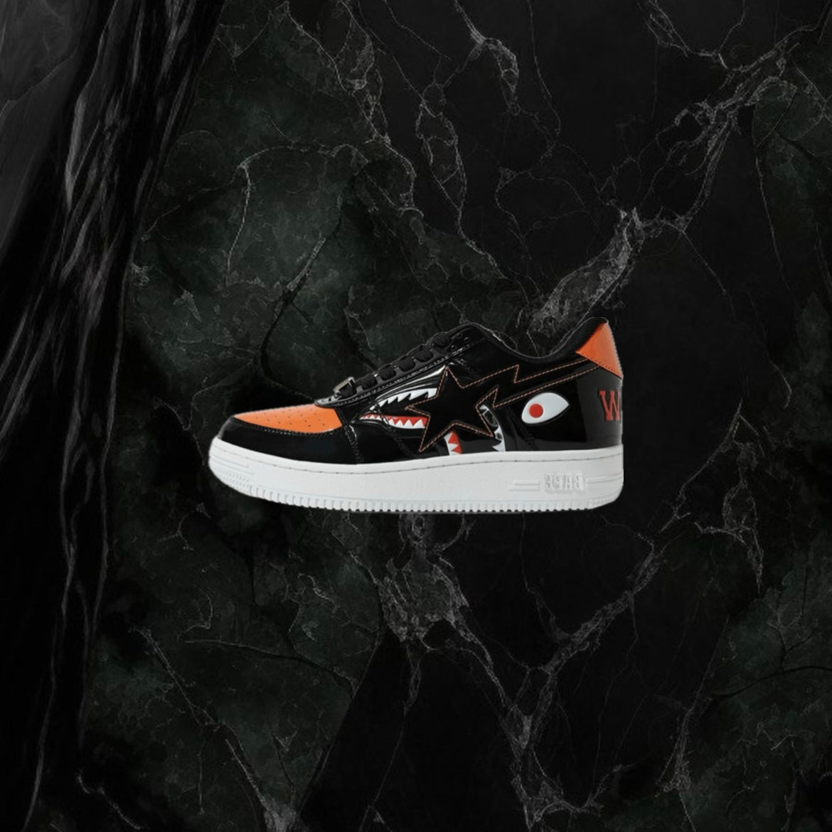 Bapesta Low ‘Mad Shark’ Orange