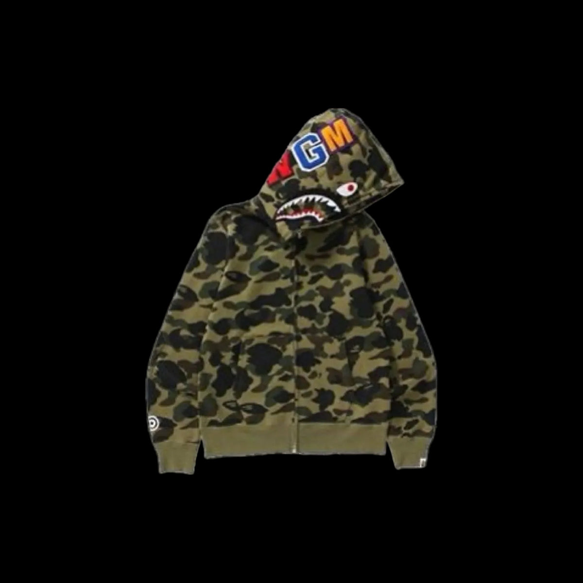 BAPE Camo Shark Full Zip Hoodie (FW21) Green