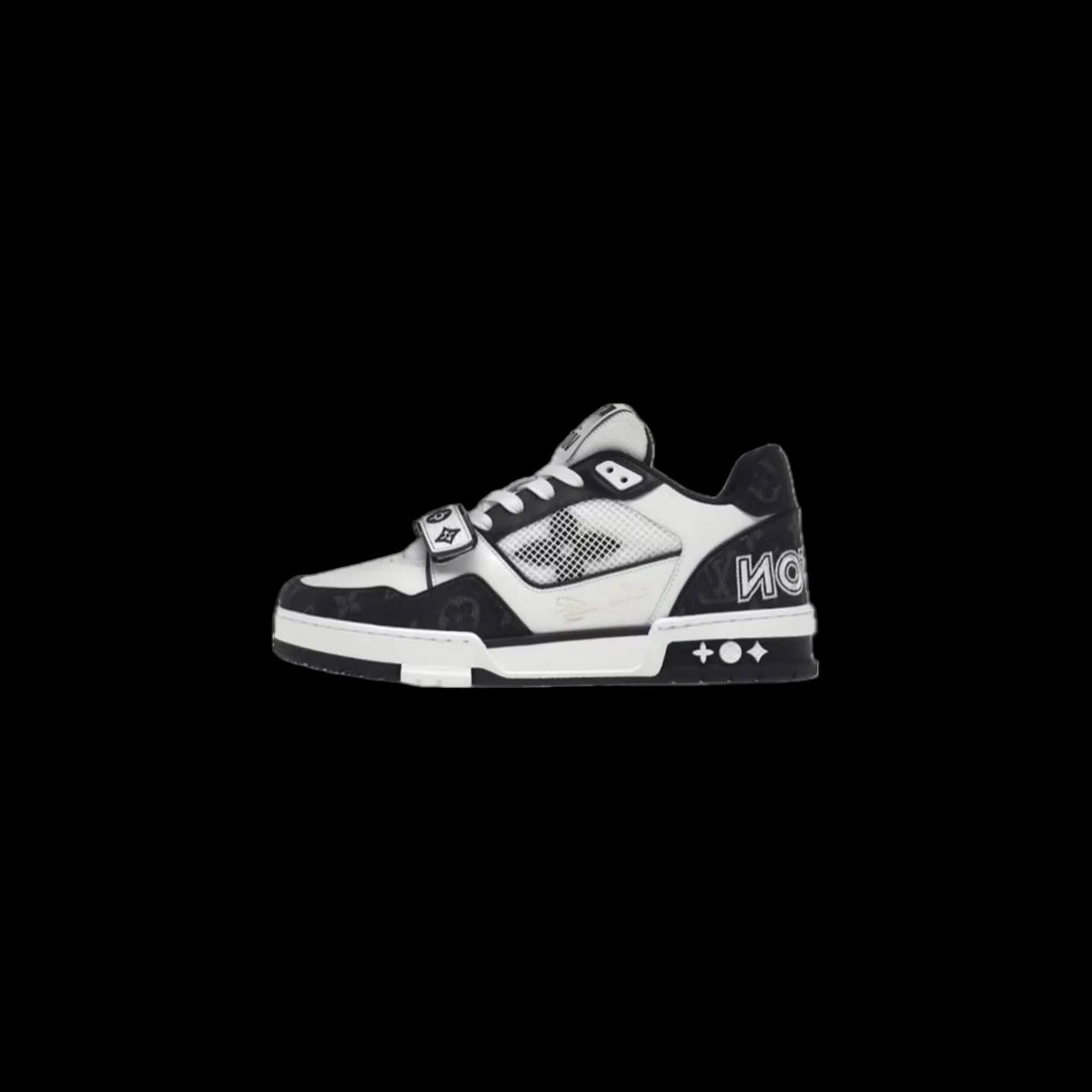 LV Trainer Velcro Strap Monogram Denim ‘Black/White’